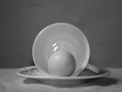 Huevo y porcelana: iguales y diferentes. Foto: Sheyla Valladares